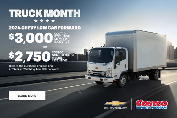 2024 Chevy Low Cab Forward. $3,000 COSTCO EXECUTIVE MEMBER INCENTIVE OR $2,750 COSTCO NON-EXECUTI...